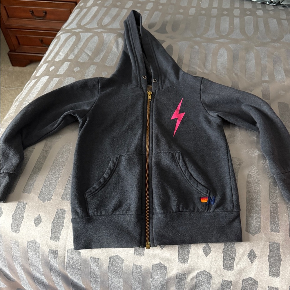 Kids Aviator Nation Zip Up Bolt Hoodie